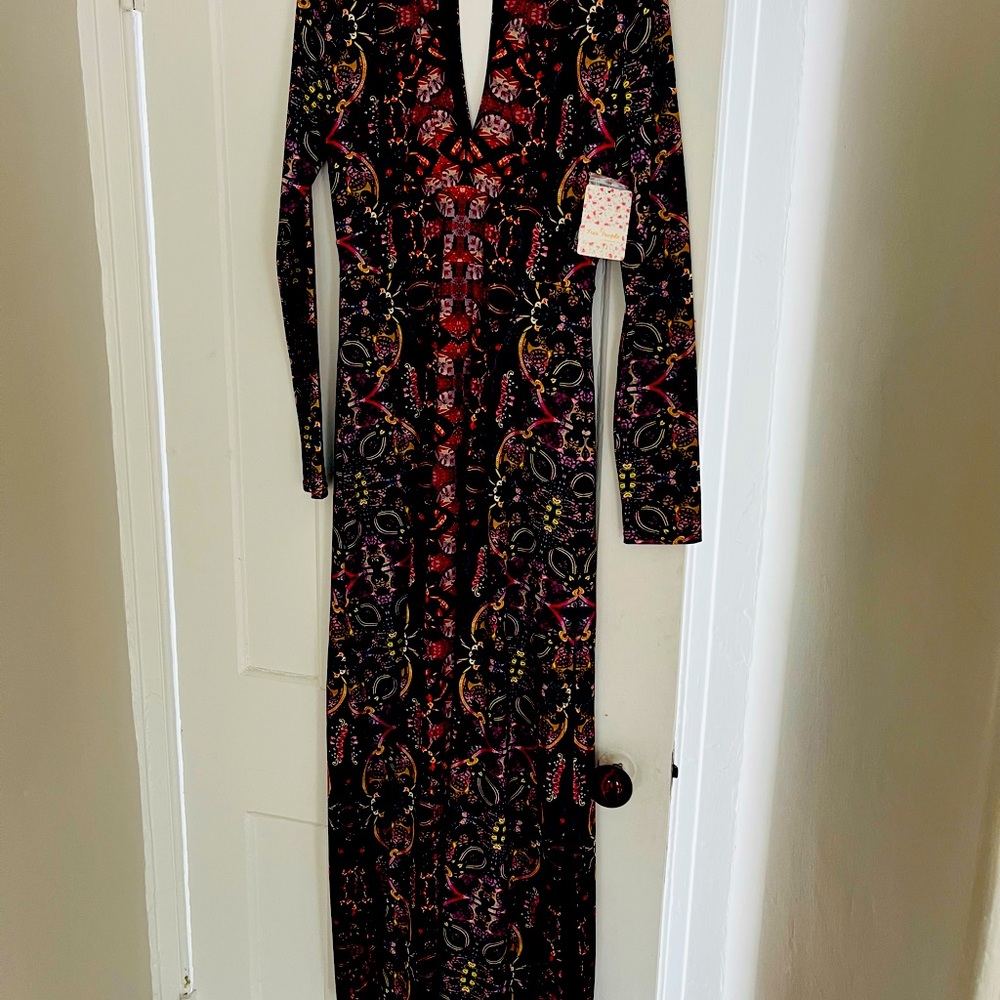 Free People long sleeve maxi dress